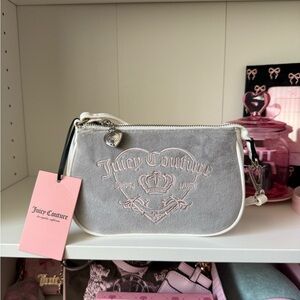 Juicy Couture Girlie Royalty Pink and White Wristlet